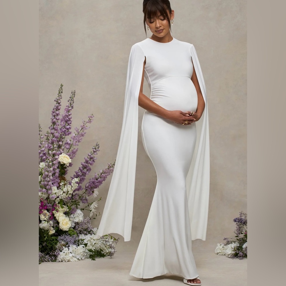 NWT Club London Elegant White Maternity Gown